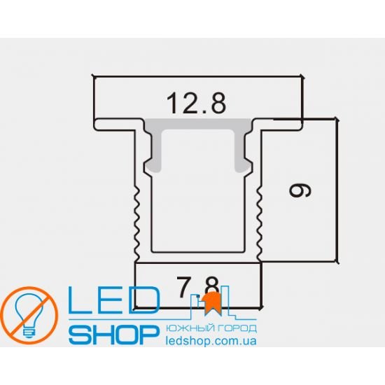 КОМПЛЕКТ АЛЮМІНІЄВИЙ ПРОФІЛЬ X1204S+МАТОВИЙ РОЗСІЮВАЧ A1204S КОМПЛЕКТ АЛЮМІНІЄВИЙ ПРОФІЛЬ X1204S+МАТОВИЙ РОЗСІЮВАЧ A1204S