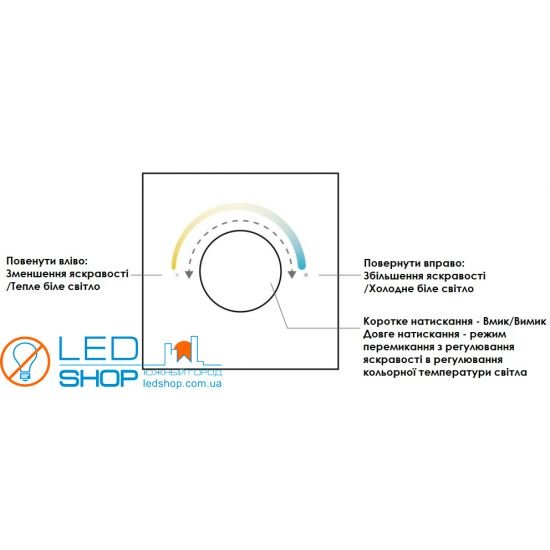 НАСТЕННЫЙ ДИММЕР Touch WS-Dim-PB