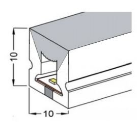 Гнучкий неон світлодіодний  ST1010-10-12,  10мм*10мм, ІР67, 12V