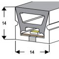 Гибкий неон светодиодный ST1414-10-12, 14мм*14мм, ІР67, 12V