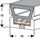 Гнучкий неон світлодіодний ST1414-10-24, 14мм*14мм, ІР67, 24V