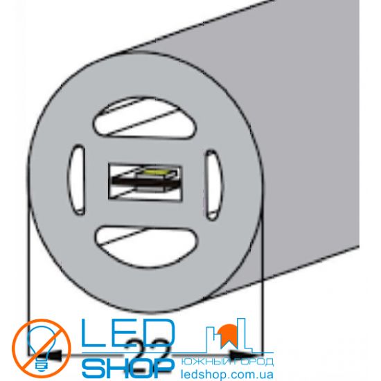 Гибкий неон светодиодный STD22-20-24, D=22мм, ІР67, 24V