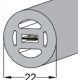 Гибкий неон светодиодный STD22-20-24, D=22мм, ІР67, 24V