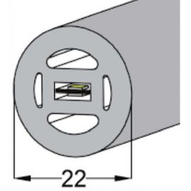 Гнучкий неон світлодіодний STD22-20-12, D=22мм, ІР67, 12V