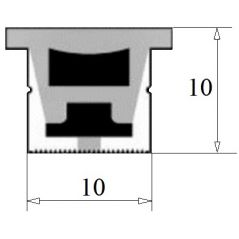 Гибкий неон светодиодный врезной STT1010-10-12