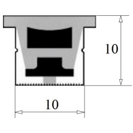 Гибкий неон светодиодный врезной STT1010-10-12