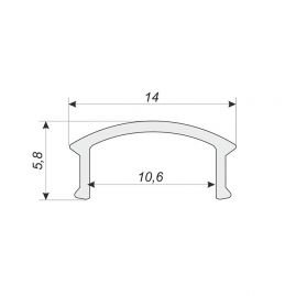 А105 матова лінза для профілю Х105