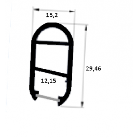 Комплект алюминиевый профиль X6310+матовый рассеиватель A6310 | 15мм*29,5мм