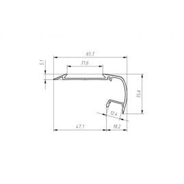 Алюминиевый профиль для подсветки ступеней Х105