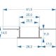 Комплект алюминиевый профиль X1601+матовый рассеиватель A1601