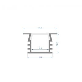 Комплект алюминиевый профиль X234+матовый рассеиватель A234