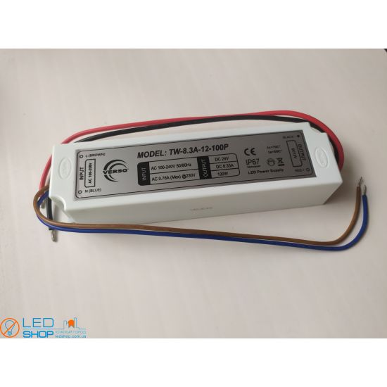 Waterproof power supply TW-8,3A-12V-100-P