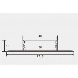 Aluminium Profile Kit X1608S + Matte Diffuser A1608S Aluminium Profile Kit X1608S + Matte Diffuser A1608S